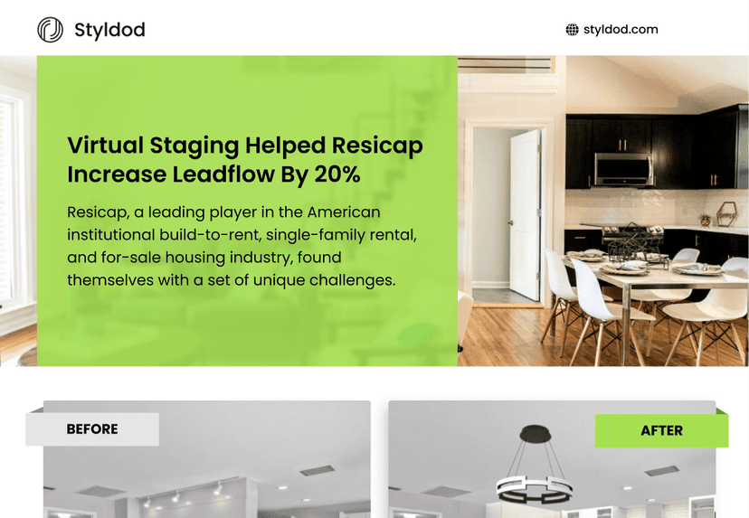 Resicap case study — 20% leadflow improvement